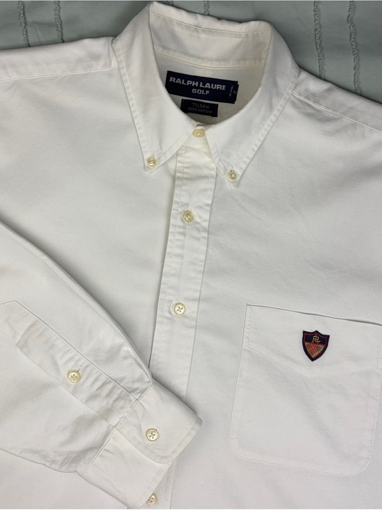 Ralph Lauren Golf Other - Ralph Lauren Golf White Cotton Button-Down Oxford Shirt with Crest Pocket